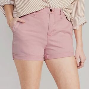 NWT Old Navy High Waisted Everyday Chino Short In Pink Size 4X
